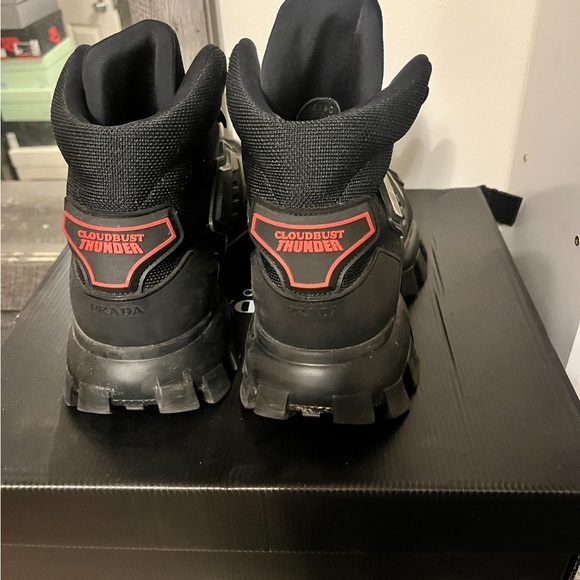 Prada Black Tactical Boots with Rugged Outsole - Picture 2 of 4